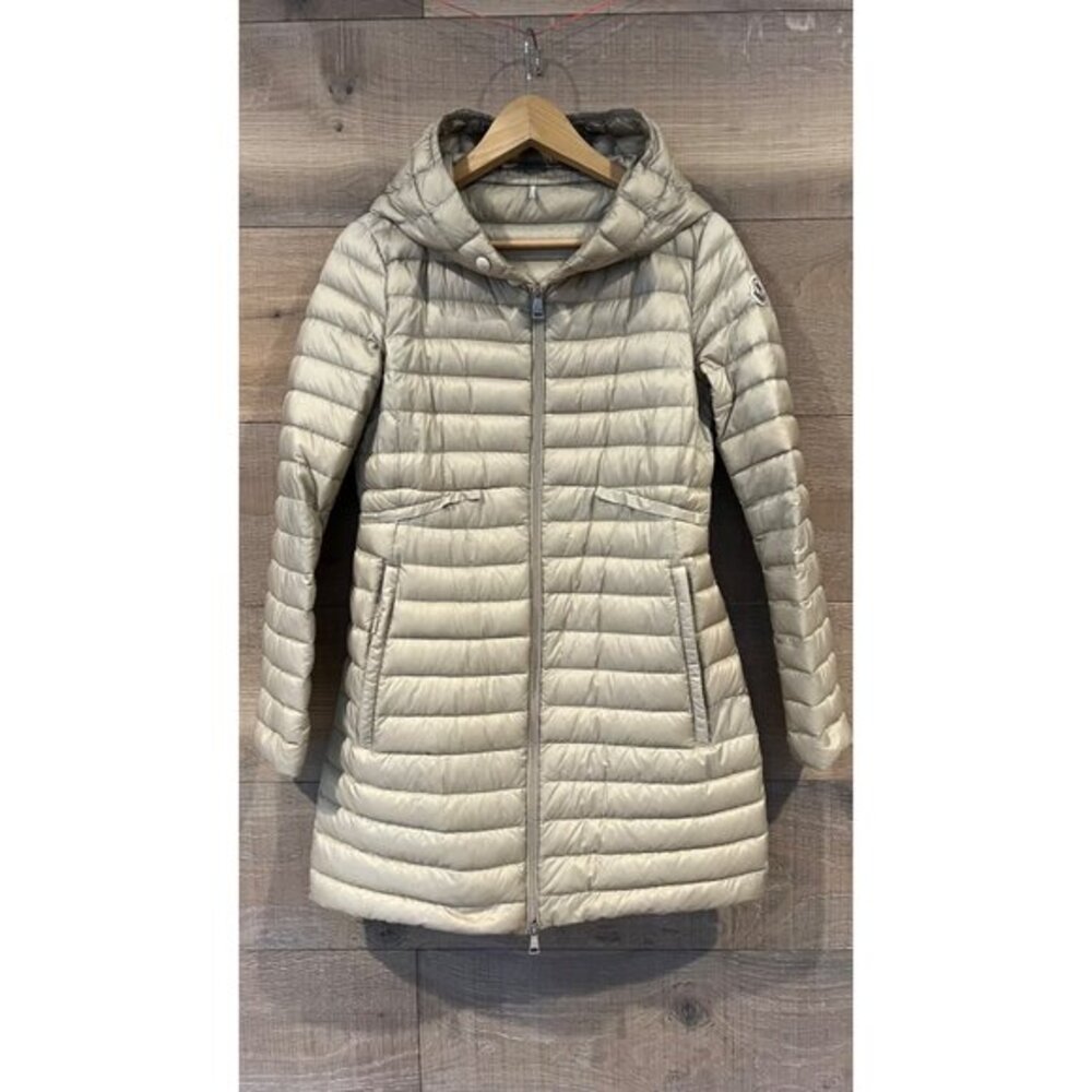 MONCLER Barbel Barbell Down Coat Spring Nylon Feather Beige size 1/ S